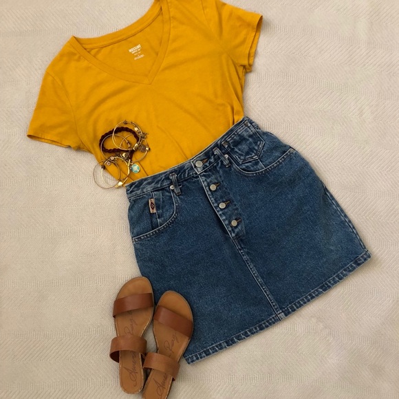 Sabotage Dresses & Skirts - Vintage 1980’s Button Denim Skirt